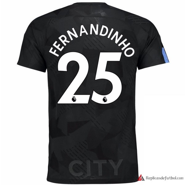 Camiseta Manchester City Tercera equipación Fernandinho 2017-2018